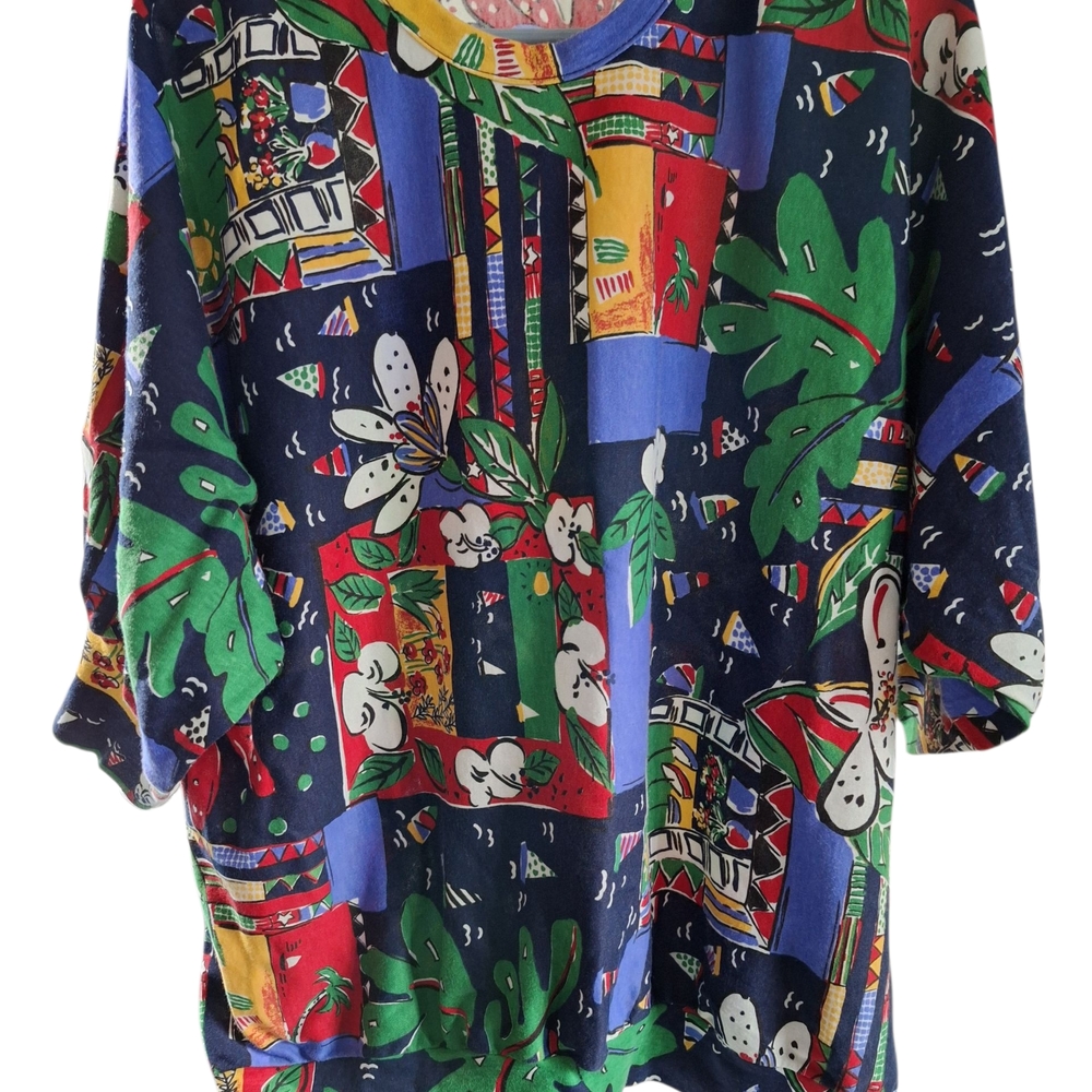 Colorful Patterned Women's Top - Picture 2 of 6
